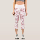 Elegantes Vintages, französisches Gravur-Toile-Ros Capri Leggings (Vorderseite)