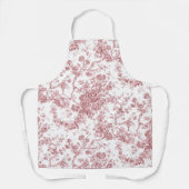 Elegantes Vintages, französisches Gravur-Toile-Ros Schürze (Vorderseite)