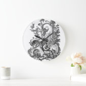 Elegantes Vintages französisches Große Wanduhr (Zuhause)