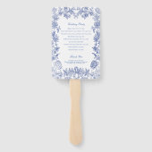 Elegantes Vintages französisches Hochzeitsprogramm Fächer (Rückseite)