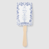 Elegantes Vintages französisches Hochzeitsprogramm Fächer (Vorderseite)