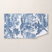 Elegantes, Vintages französisches Städtchen in Bla Badhandtuch Set (Handtuch)