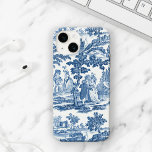 Elegantes, Vintages französisches Städtchen in Bla Case-Mate iPhone Hülle<br><div class="desc">Vintages,  historisches französisch-blauer und weißer Toile de jouy-Design mit Damen und Herren in elegantem,  antiken Kleid unter Bäumen,  einem See und klassischen Steinruinen.</div>