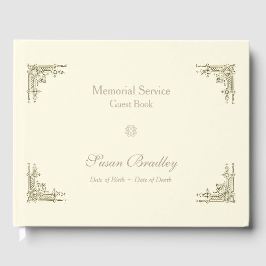 Elegantes Vintages Gästebuch zur Farbauswahl (Vorderseite)