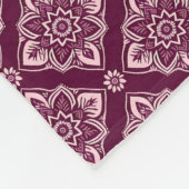 Elegantes Vintages geometrisches Muster Fleecedecke (Ecke)