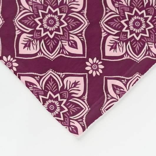 Elegantes Vintages geometrisches Muster Fleecedecke (Ecke)