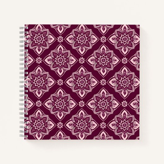 Elegantes Vintages geometrisches Muster Notizblock (Vorderseite)