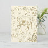 Elegantes Vintages Gold Beige Creme Einladung (Stehend Vorderseite)