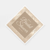 Elegantes Vintages Gold Champagne Brautparty Serviette (Ecke)