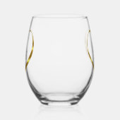 Elegantes Vintages Gold Heart Brautparty Weinglas Ohne Stiel (Links)