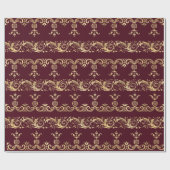 Elegantes, Vintages Goldblätterpapier Geschenkpapier (Flach)