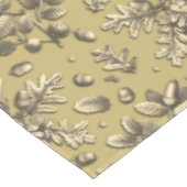 Elegantes Vintages Golden Brown Oak Blätter Tischdecke (Schrägansicht)