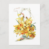 Elegantes Vintages Golden Easter Postkarte (Vorderseite)