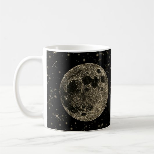 Elegantes Vintages Golden La Luna Kaffeetasse (Links)