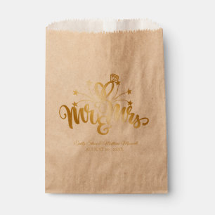 Elegantes Vintages Goldenes Drehbuch MR & MRS. Hoc Geschenktütchen