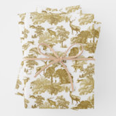 Elegantes Vintages Goldhandwerk Geschenkpapier Set (Beispiel)