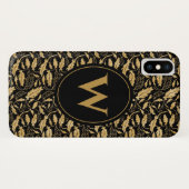 Elegantes Vintages Goldleaf-Muster Case-Mate iPhone Hülle (Rückseite (Horizontal))