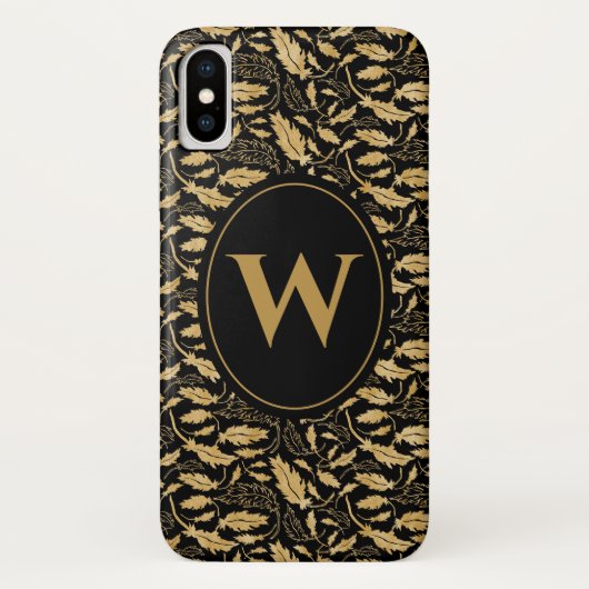 Elegantes Vintages Goldleaf-Muster Case-Mate iPhone Hülle (Rückseite)