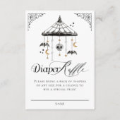 Elegantes Vintages Gothic Baby Mobile Diaper Raffl Begleitkarte (Vorderseite)