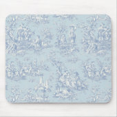Elegantes Vintages graues Toile de jouy Mousepad (Vorne)