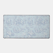 Elegantes Vintages graues Toile de jouy Schreibtischunterlage (Vorderseite)