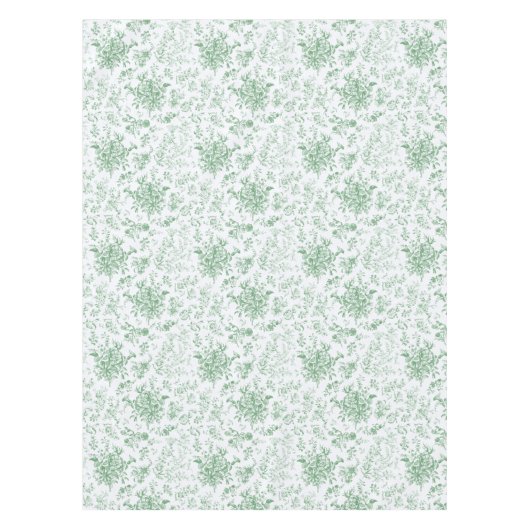 Elegantes Vintages Grünes Blumenmuseum Tischdecke (Vorderseite)