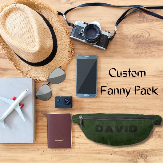 Elegantes Vintages Grünes Imitat Leather Personali Bauchtasche