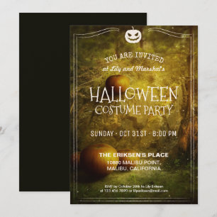 Elegantes Vintages Halloween-Party   Einladung