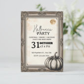Elegantes Vintages Halloween-Party Einladung - Edi (Stehend Vorderseite)