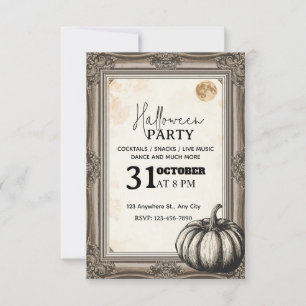 Elegantes Vintages Halloween-Party Einladung - Edi