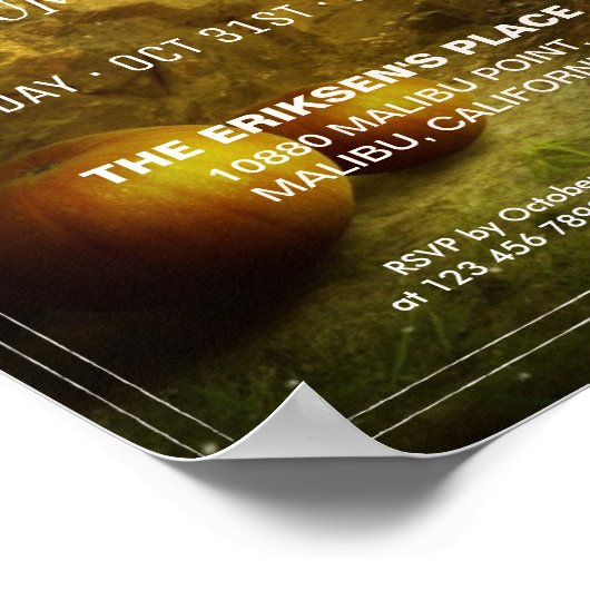 Elegantes Vintages Halloween-Party | Poster (Ecke)