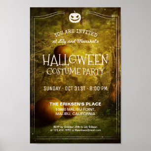 Elegantes Vintages Halloween-Party   Poster