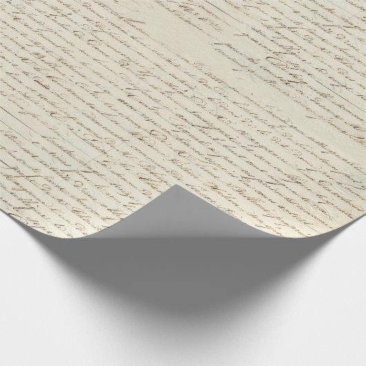 Elegantes, Vintages, handgeschriebenes Letter-Skri Geschenkpapier (Ecke)