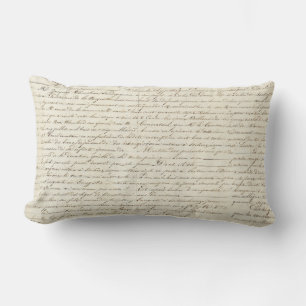 Elegantes, Vintages, handgeschriebenes Letter-Skri Lendenkissen