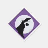 Elegantes Vintages Hexengebirge, Halloween Serviette (Ecke)