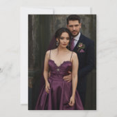 Elegantes Vintages Hochzeitsszenario im Jugendstil Einladung (Rückseite)