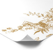 Elegantes Vintages Hochzeitsszenario Poster (Ecke)