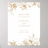 Elegantes Vintages Hochzeitsszenario Poster (Vorne)