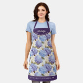 Elegantes Vintages Hydrangea-Muster Schürze (Getragen)