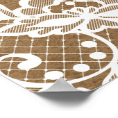 Elegantes Vintages islamisches Hochzeitplakat Poster (Ecke)