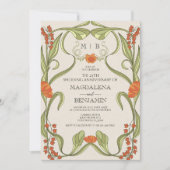 Elegantes Vintages Jugendstil Einladung (Vorderseite)