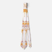 Elegantes Vintages Jugendstil-Muster Krawatte (Vorderseite)