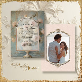 Elegantes Vintages klassisches formales Rosa Einladung