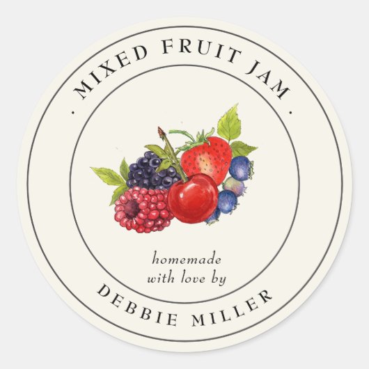 Elegantes Vintages Konservensiegel für Mischkonser Runder Aufkleber (Vorderseite)