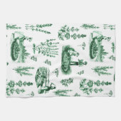 Elegantes Vintages Kräutergarten Geschirrtuch (Horizontal)