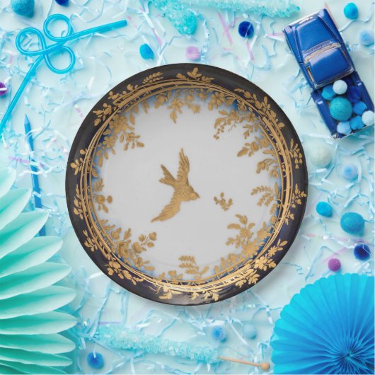 Elegantes Vintages Kunstwerk Pappteller (Party)