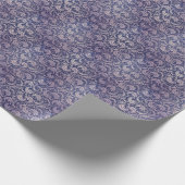 Elegantes, Vintages Lila Damask-Muster Geschenkpapier (Ecke)