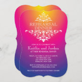 Elegantes Vintages, Lila Geblüht Probe Dinner Einladung (Vorne/Hinten)