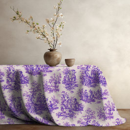 Elegantes Vintages lila Jouy Monogramm Tischdecke