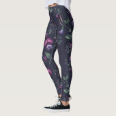 Elegantes Vintages Lila Orchideenmuster | Leggings (Links)